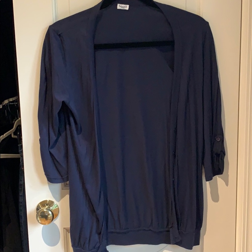 Splendid Navy Button Down Medium - image 1